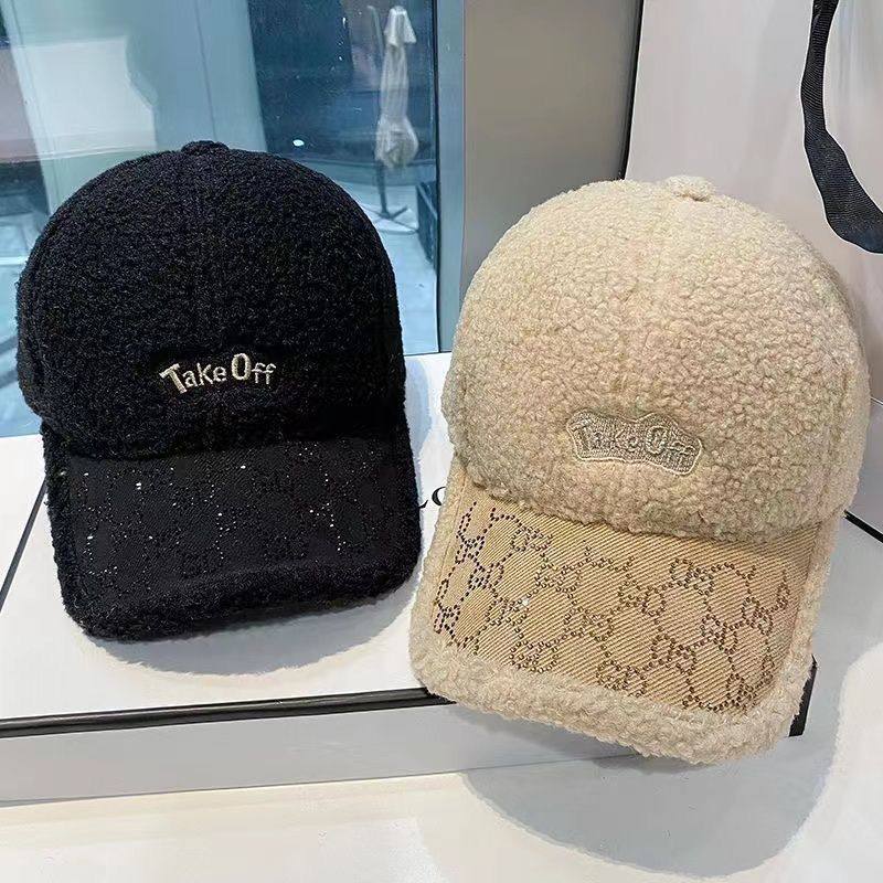 韩国羊羔绒水钻字母棒球帽子冬女显脸小保暖时尚百搭毛绒鸭舌帽潮,运动/瑜伽/健身/球迷用品,棒球帽,淘宝优惠券,粉丝福利购,淘宝优惠卷
