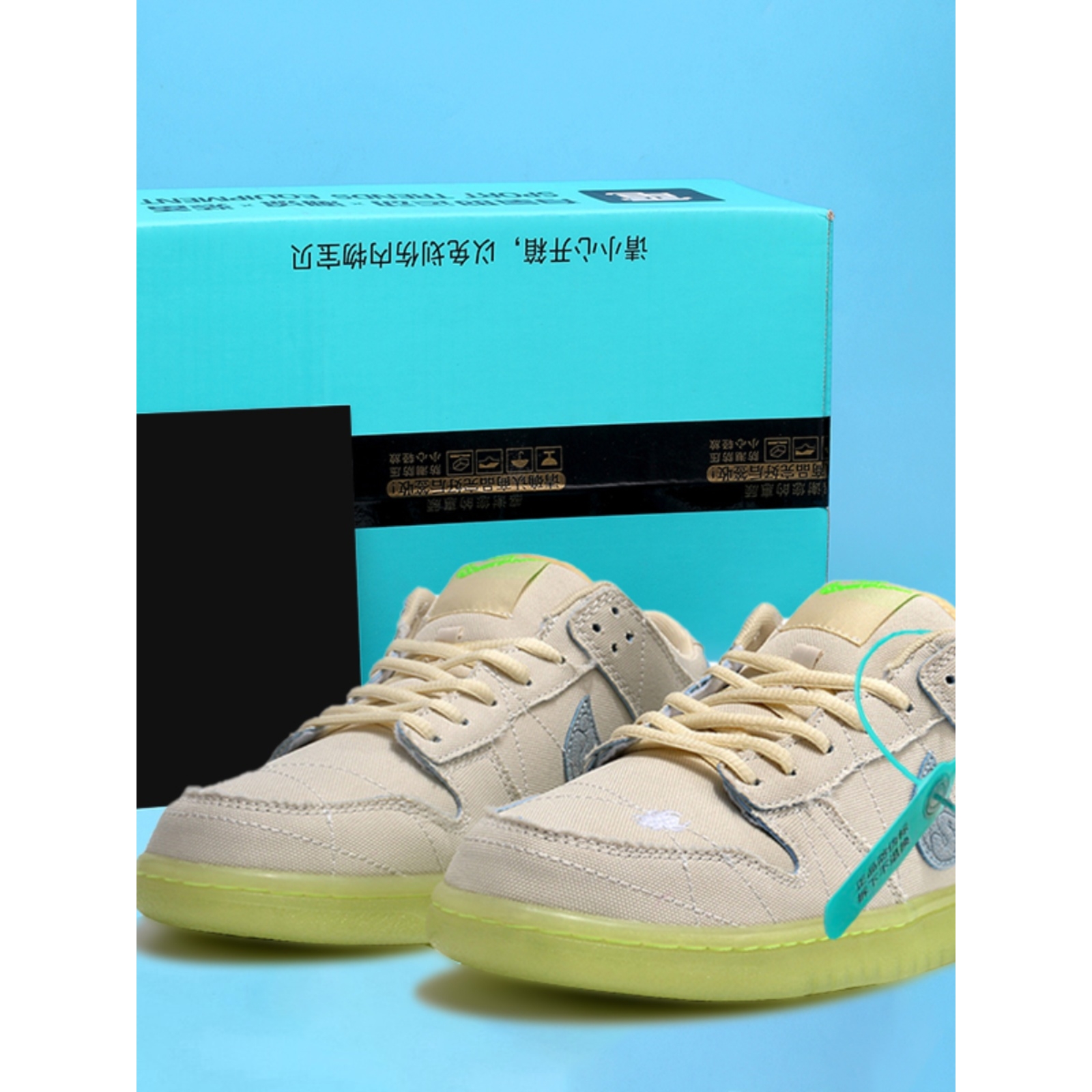 aj男鞋低帮DUNK荧光木乃伊空军一号秋冬运动板鞋AJ1黑白熊猫联名