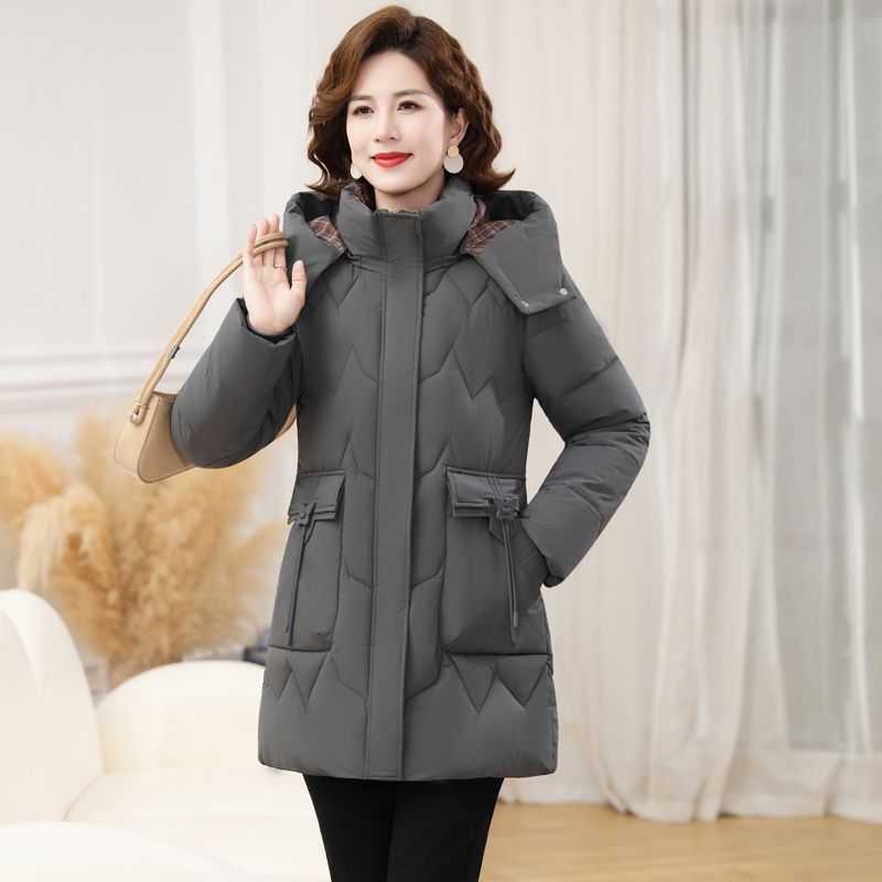 可拆卸帽新款棉袄女妈妈