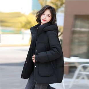 加厚保暖短款 时尚 宽松洋气连帽外套鸭绒 冬季 羽绒服2024新款