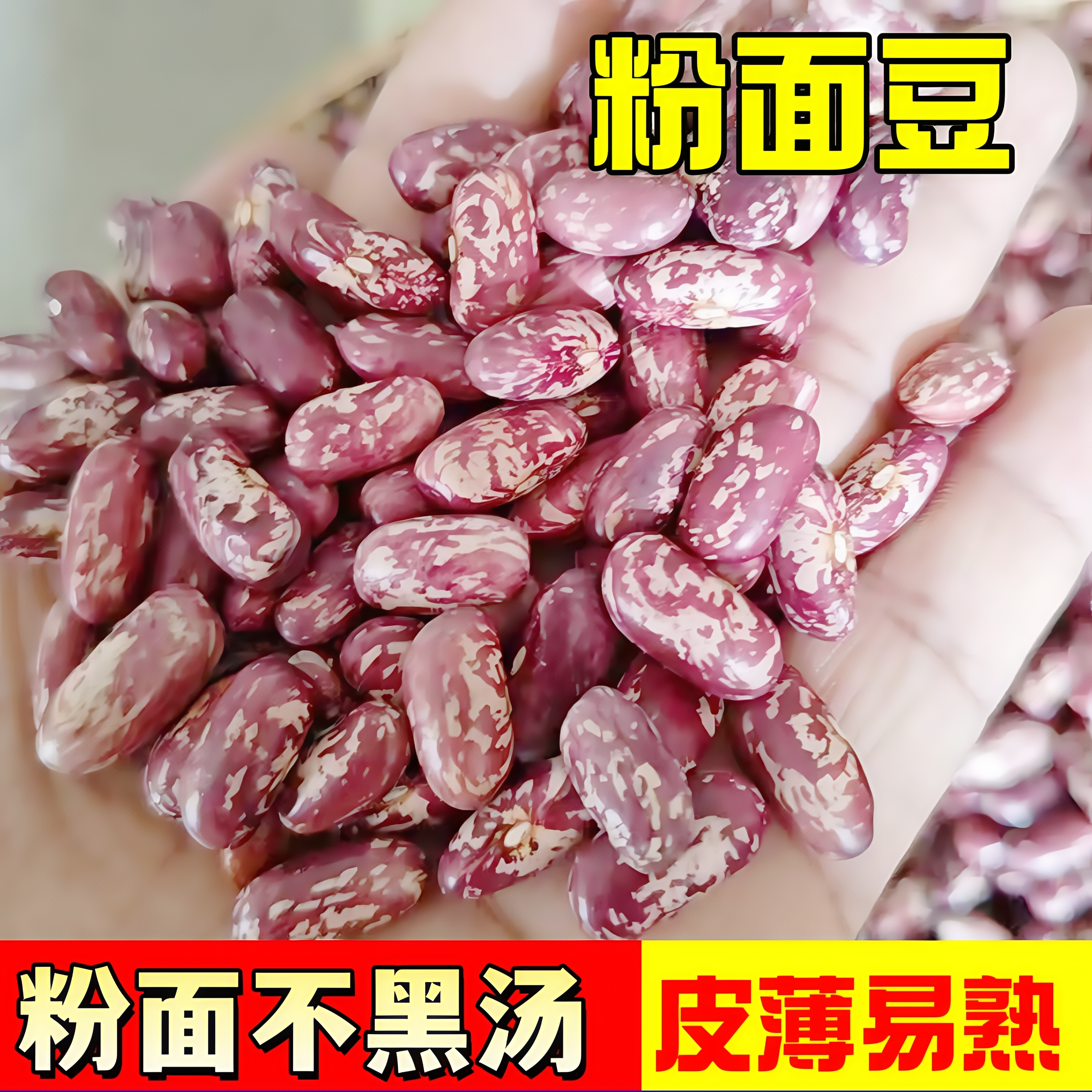 花豆 贵州特产四季豆干货贵州粉面豆酸菜豆米红饭豆红芸豆豆米