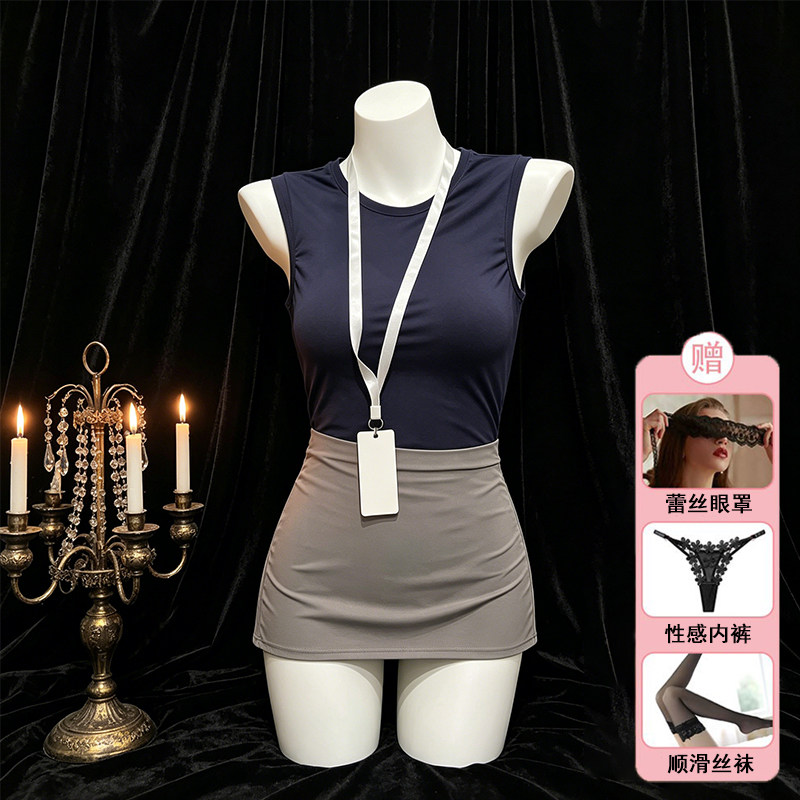 性感小胸夜场辣妹套装cosplay办公室OL御姐秘书装麻辣女教师制服