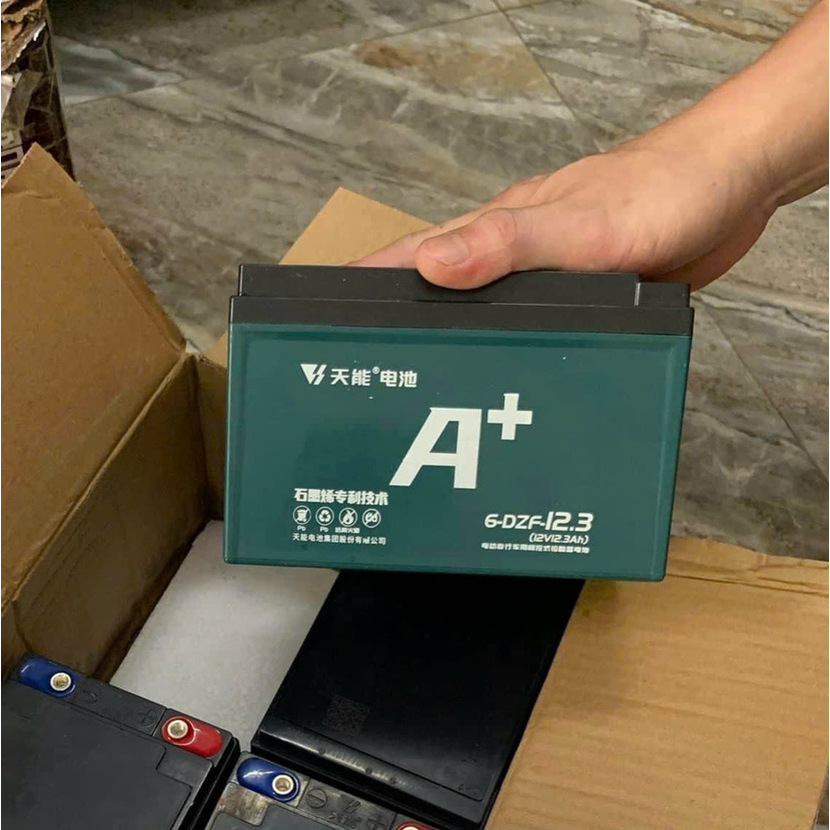 电动车电瓶 12V12A天能蓄电池 6-DZF-12电动车牵引电瓶 现货/成都