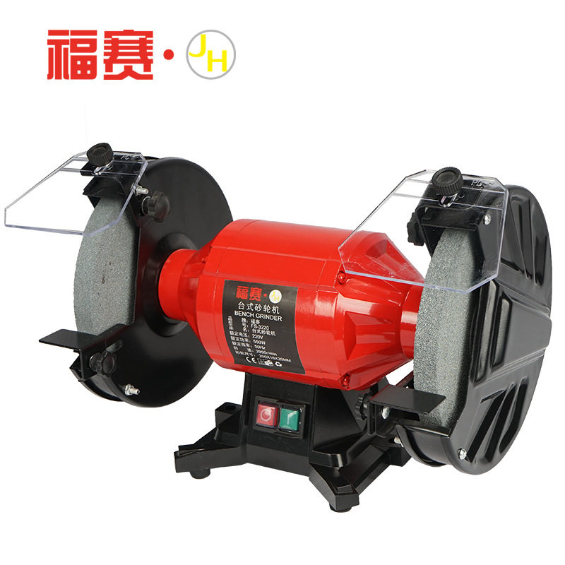 福赛砂轮机台式220v家用小型工业级电动多功能手砂轮抛光机磨刀机