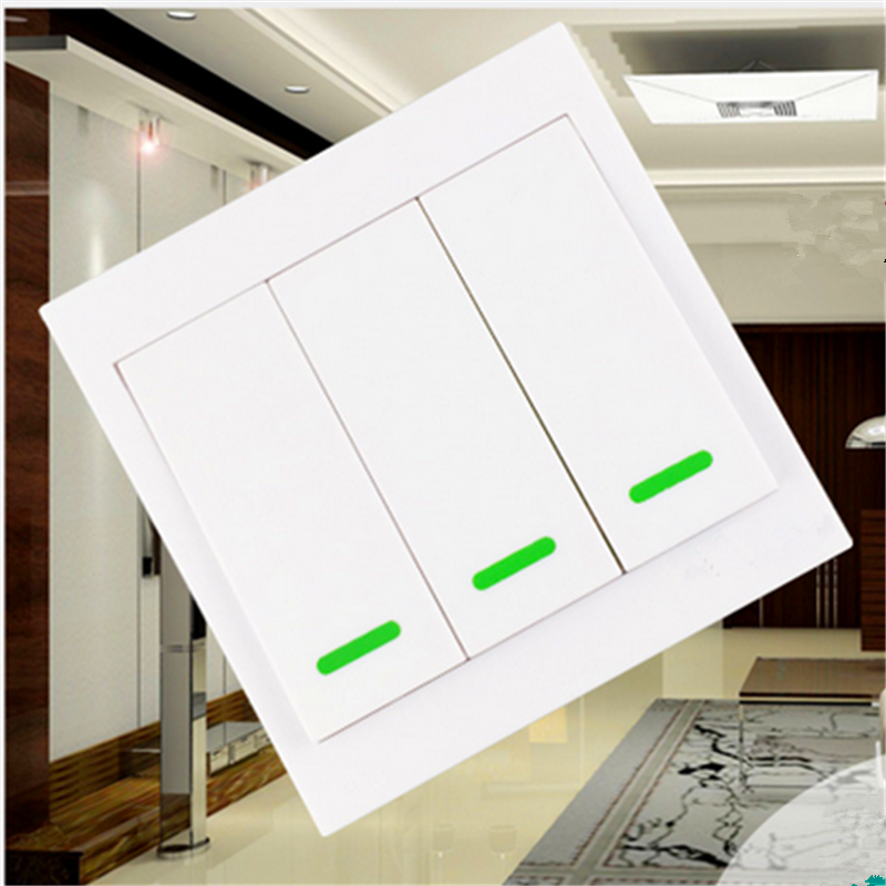 随意贴86型跷面板三键大按钮学习码ev1527芯片明装墙壁遥控发射器