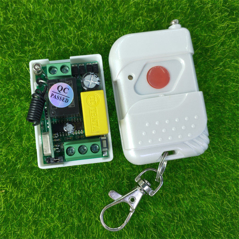 白色推盖式无线遥控AC220V电源开关单路灯具小家电改装控制器模块