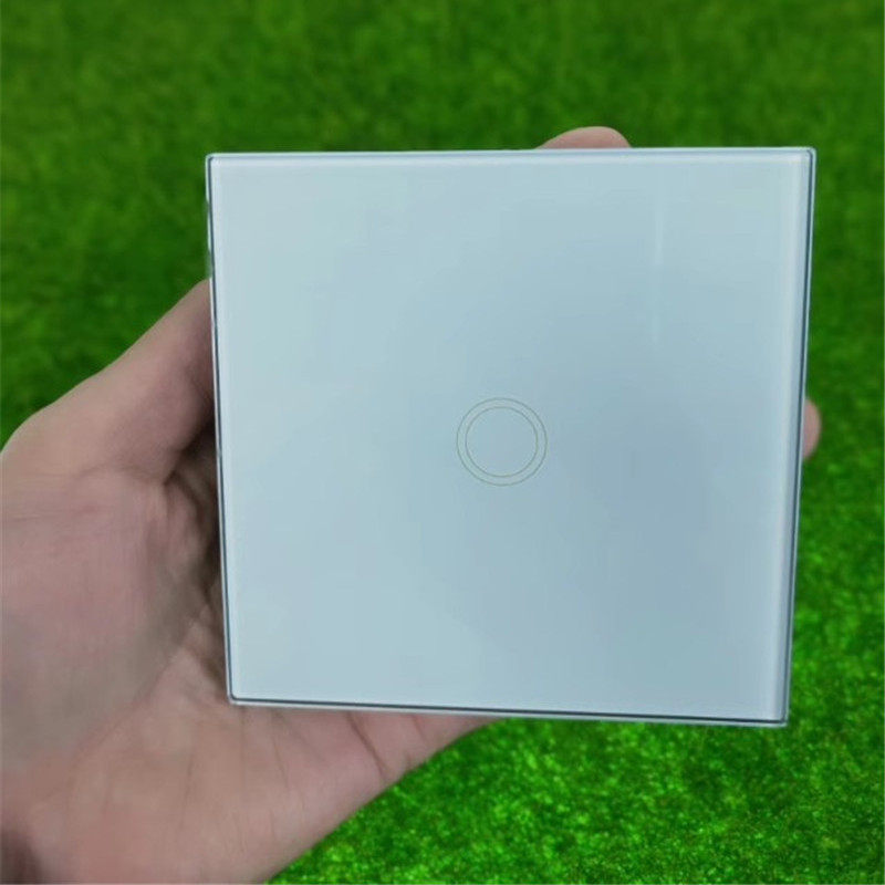 新款钢化玻璃触摸86型单键随意贴面板按钮灯具门禁电源开关遥控器