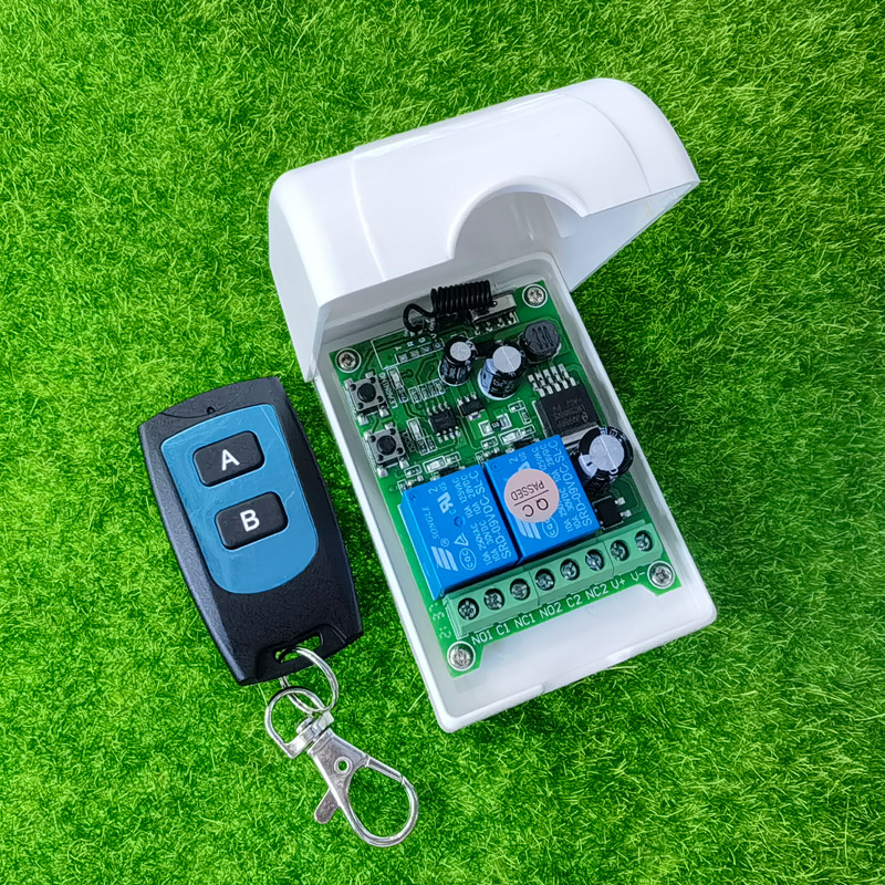 防水小遥控12V24V36V电机正反转两路直流灯具开关水泵门禁控制器