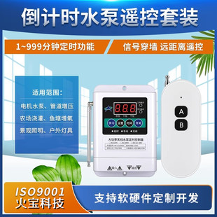 椭圆形双键遥控220V大功率30A水泵摇控开关12V-48V智能灯具控制器