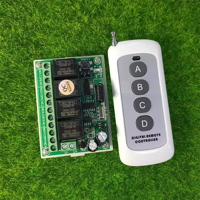中功率4键DC12V四路LED灯具开关24V车尾板电动门禁道闸电机控制器