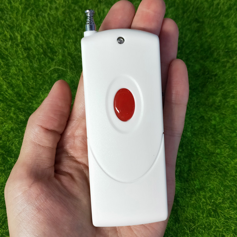 红眼圈单键无线遥控发射器带电源开关远距离一键门禁灯具开关手柄