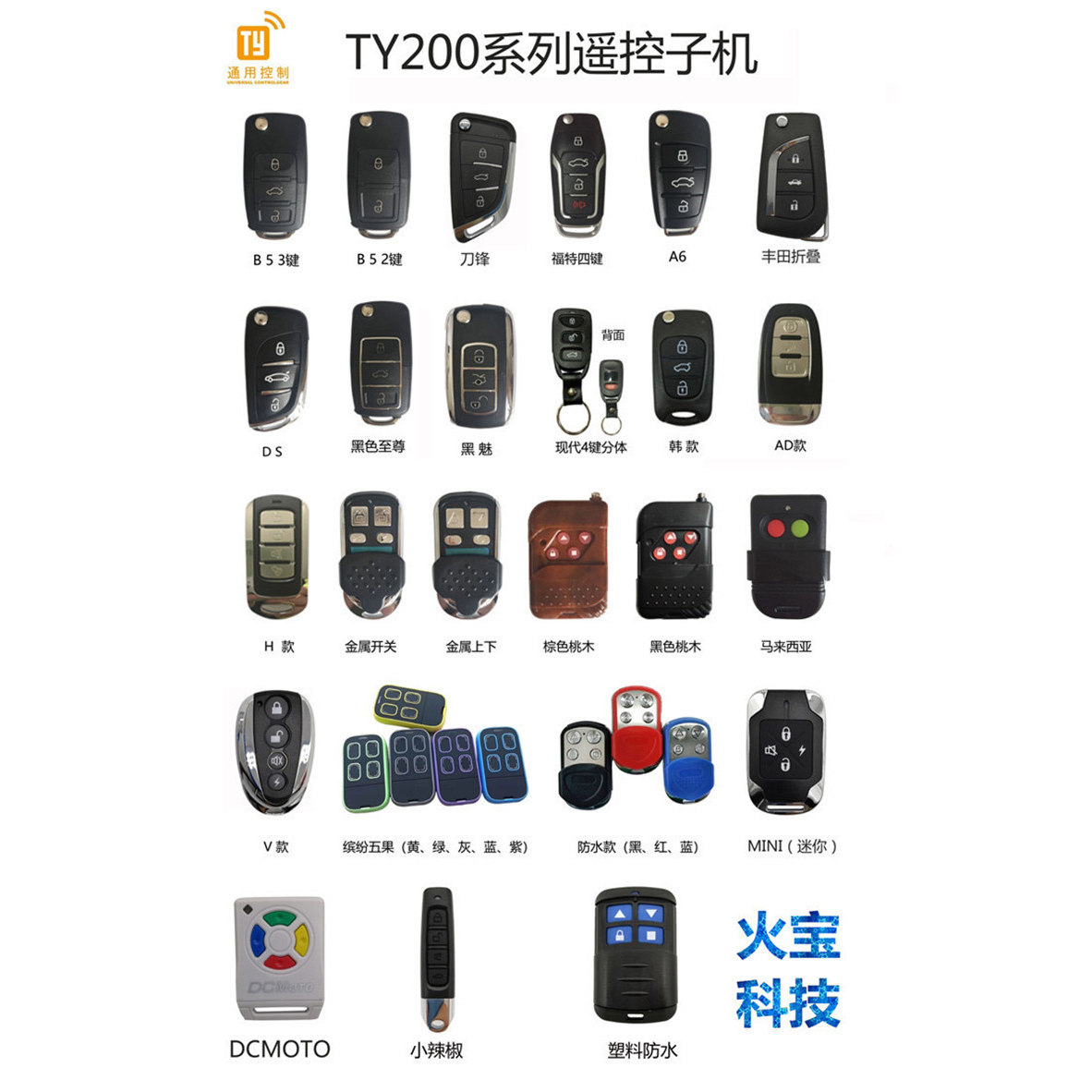 国外TY200用遥控检测编辑器B5金属A6至尊款遥控子机车库汽车拷贝