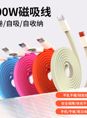 Gopala戈帕拉 全磁吸贴贴线100w快充USB C-C适用iphone17/16/15充电线车载Tpye-c编织收纳数据线