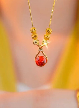 相思豆六福珠项链不掉色网红爆款