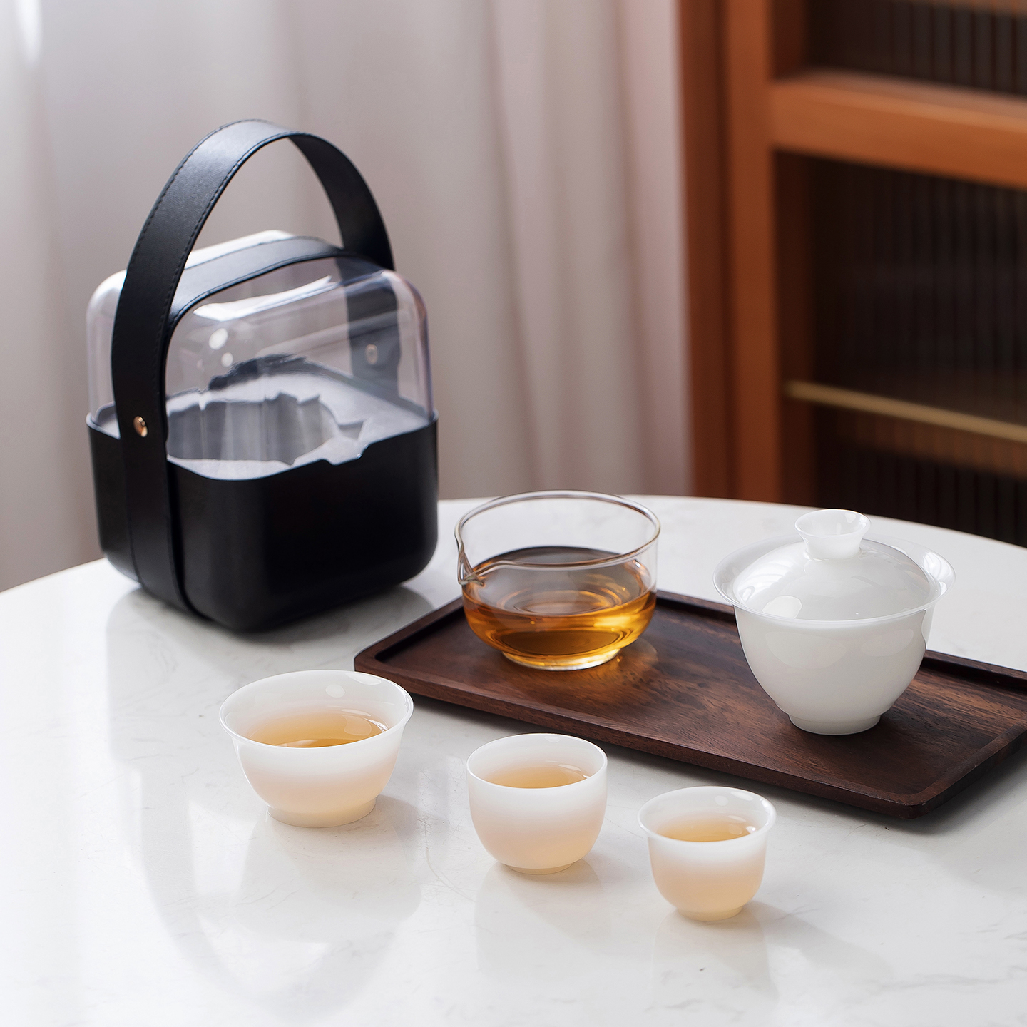 高档璞玉旅行茶具套装