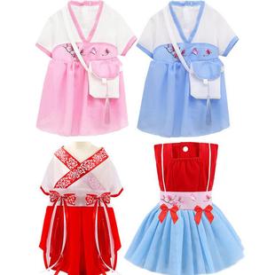 清仓用宠物中国风汉裙子挎雪纺猫咪狗狗两脚服衣服宠物用品春包夏