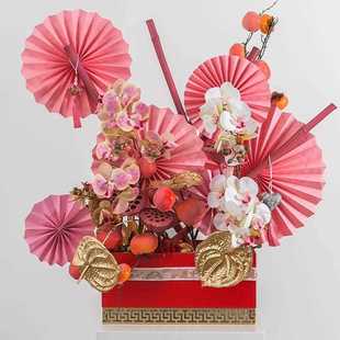 中国风中日式 节新款 奢质礼盒年宵花木盒创意轻福桶插花盒