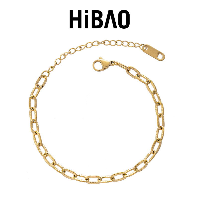 HIBAO喜小宝18k金链条手链不掉色