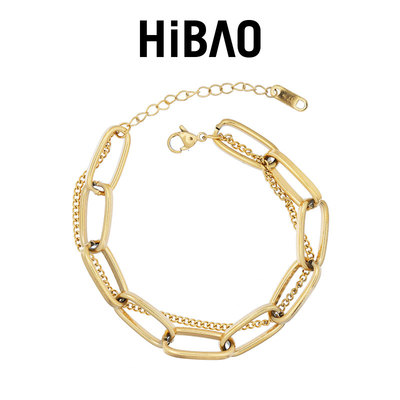 HIBAO喜小宝金色双层缠绕手链