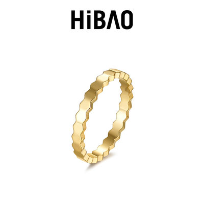 HIBAO喜小宝蜂窝蜂巢戒指不掉色