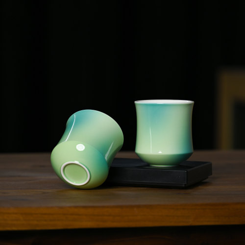 窑宝宣 闻香杯  手冲咖啡品鉴杯 奶咖杯手工釉下彩咖啡杯