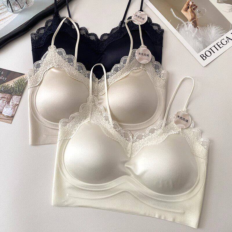 性感蕾丝美背内衣收副乳聚拢防下垂裹胸女夏季软支撑舒适无痕抹胸
