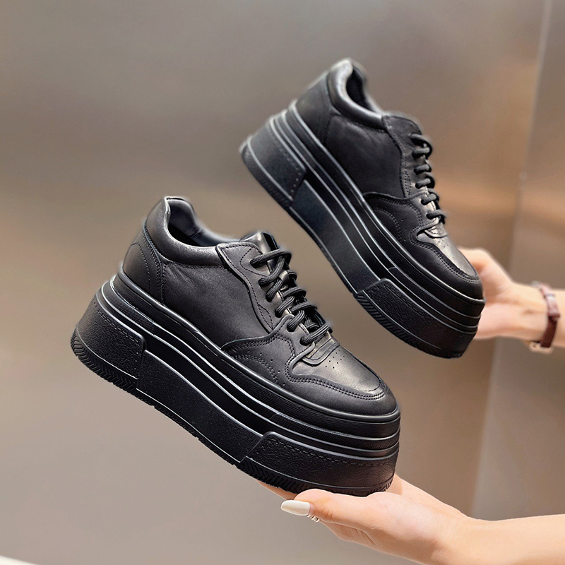 超轻真皮爆款8cm增高厚底