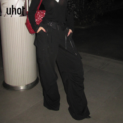 诱货26春高街甜酷工装阔腿裤女