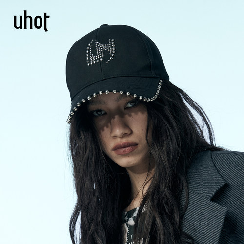 UHOT/诱货黑色钉珠棒球帽