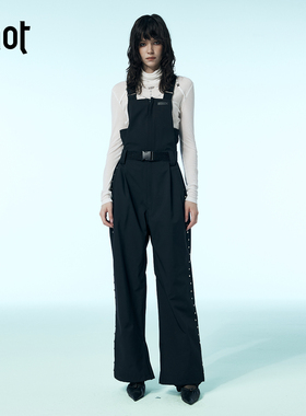 uhot/诱货黑色滑雪裤可调节背带长裤防风保暖酷帅25新款UWWW4L276