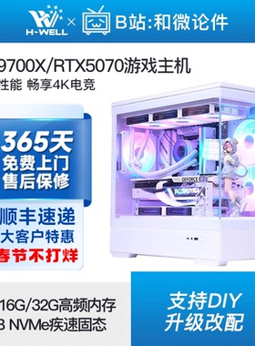 RTX5070/R7 9700X/i5 14600KF 4K畅玩游戏主机diy台式电脑组装机