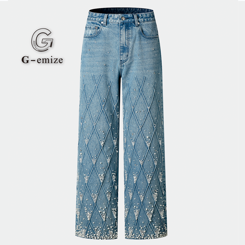 G-emize珍珠裤牛仔裤男女同款裤