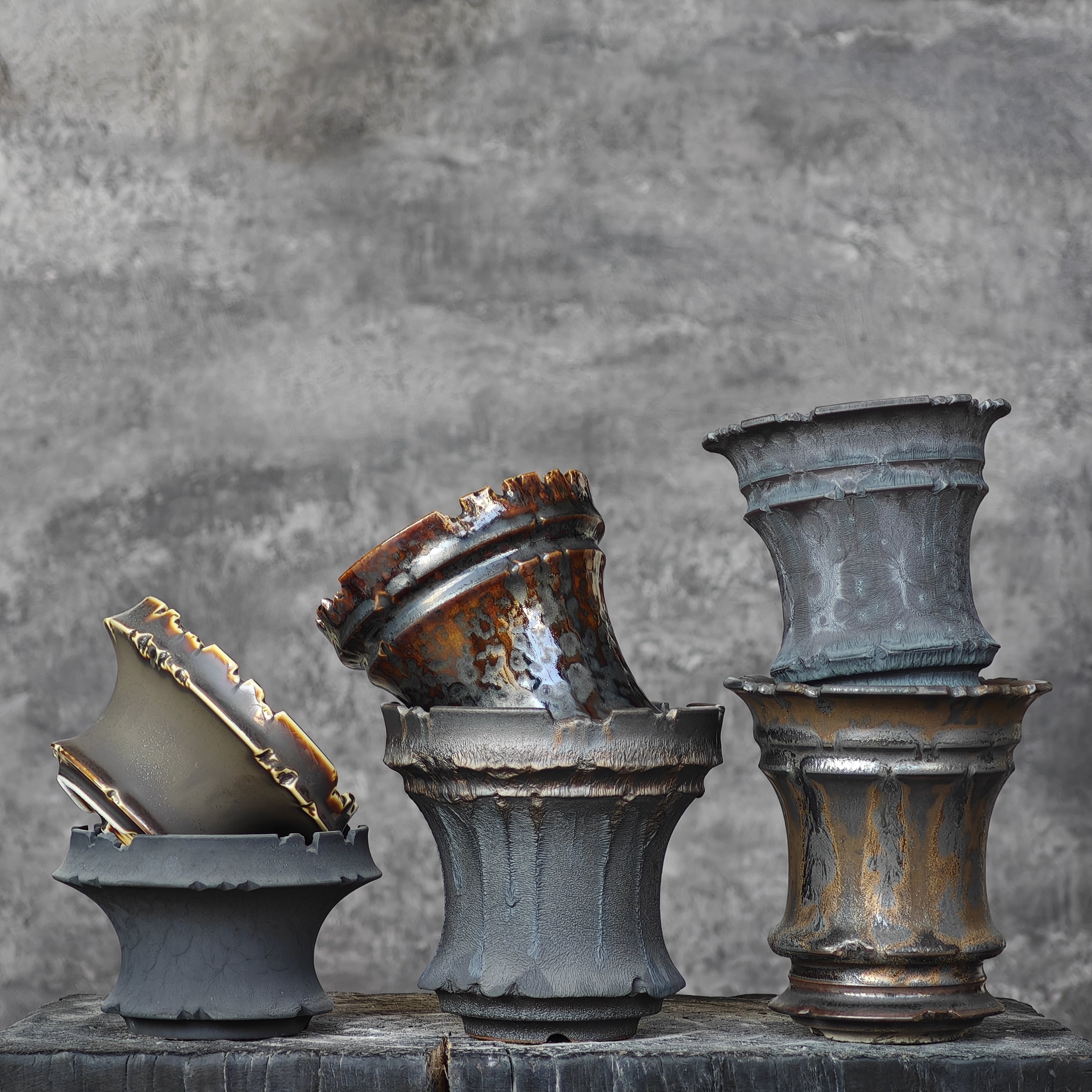 块根植物花盆小号花合集精品多肉仙人球龙舌兰透气景德镇手工陶瓷