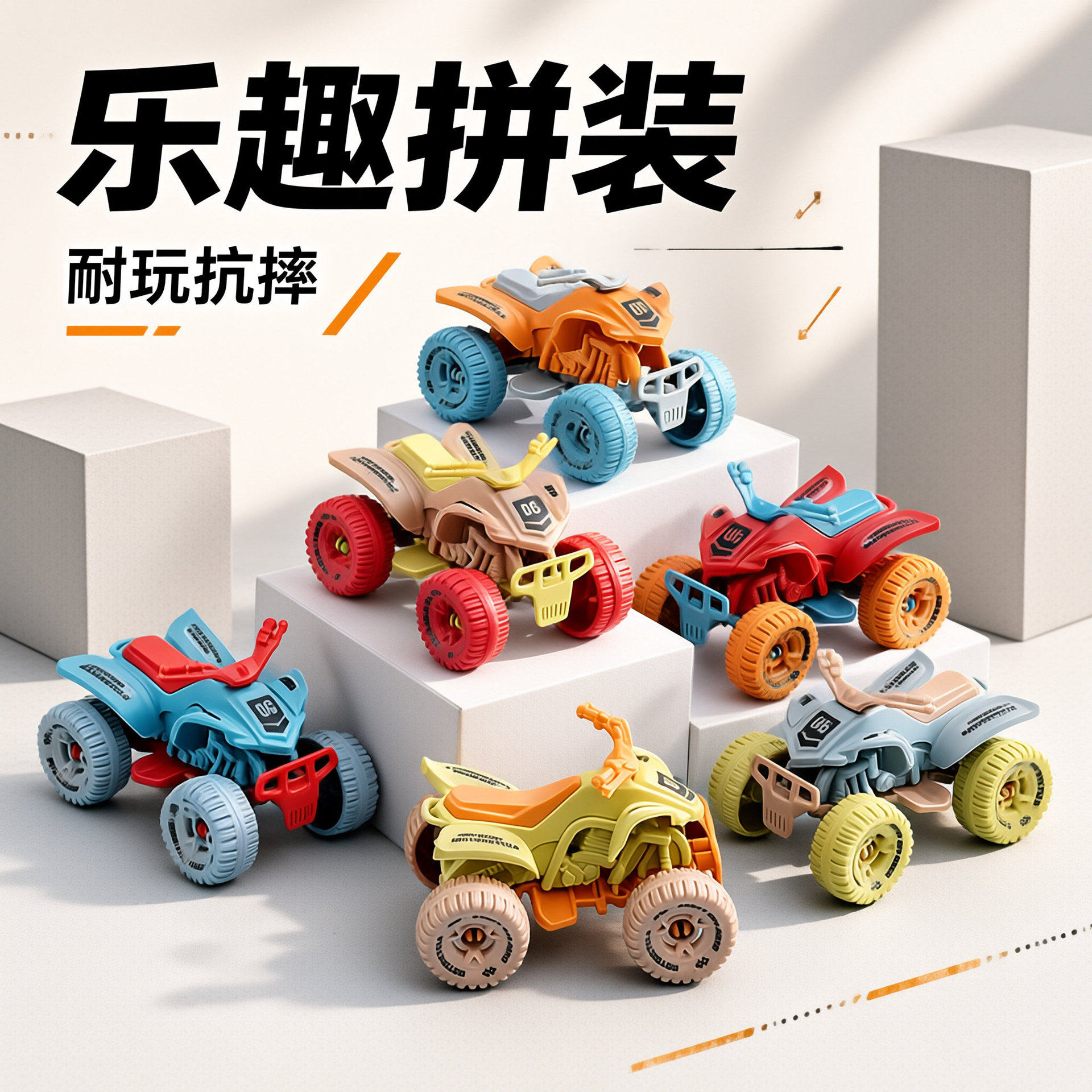 DIY拼装车越野车电玩城小礼物