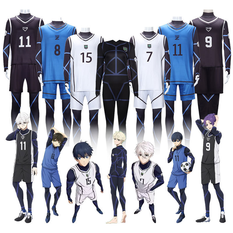 BLUELOCK 蓝色监狱球衣cos服足球队服球衣动漫表演二元次角色扮演