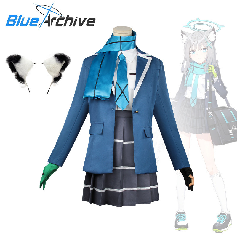 蔚蓝档案Blue Archive砂狼白子cos服 砂狼城子cosplay角色动漫服