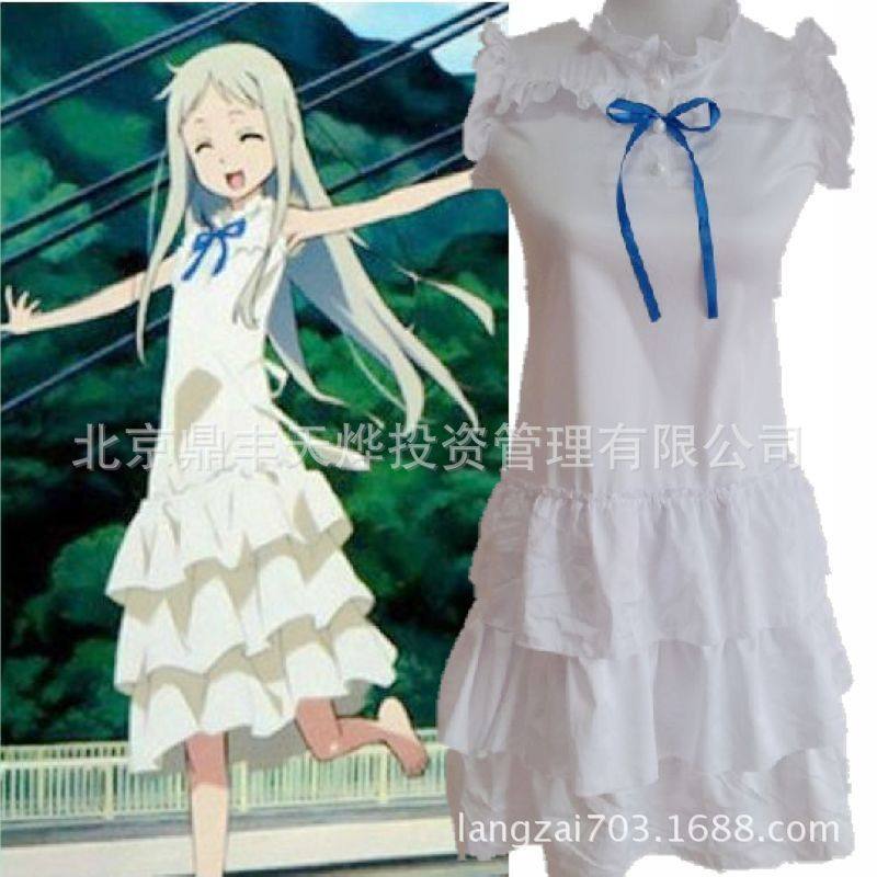 未闻花名 本间芽衣子 面码 cos服装 cosplay 连衣裙