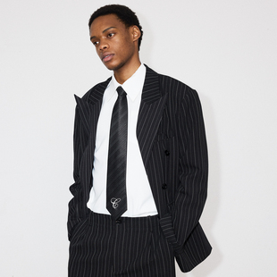 西装 CRICLE 宽松垫肩权利套装 意式 外套 CAGE环洞