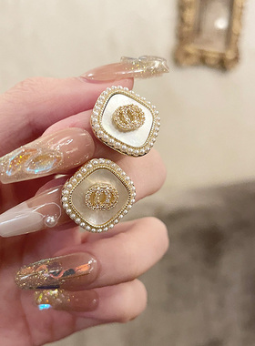 伊灿小香风耳钉女纯银气质时尚
