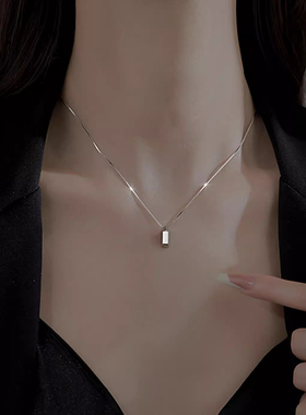 伊灿韩国小银条项链女夏小众设计