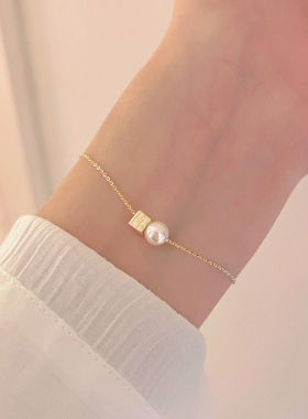轻奢设计气质单颗珍珠手链