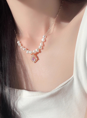 伊灿巴洛克淡水珍珠项链女