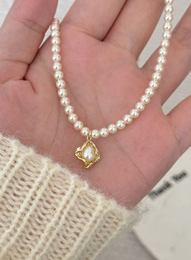 伊灿日韩高亮珍珠项链女气质