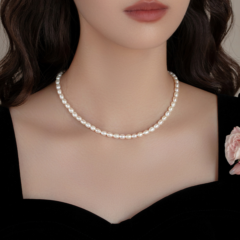 伊灿轻奢天然淡水珍珠项链女