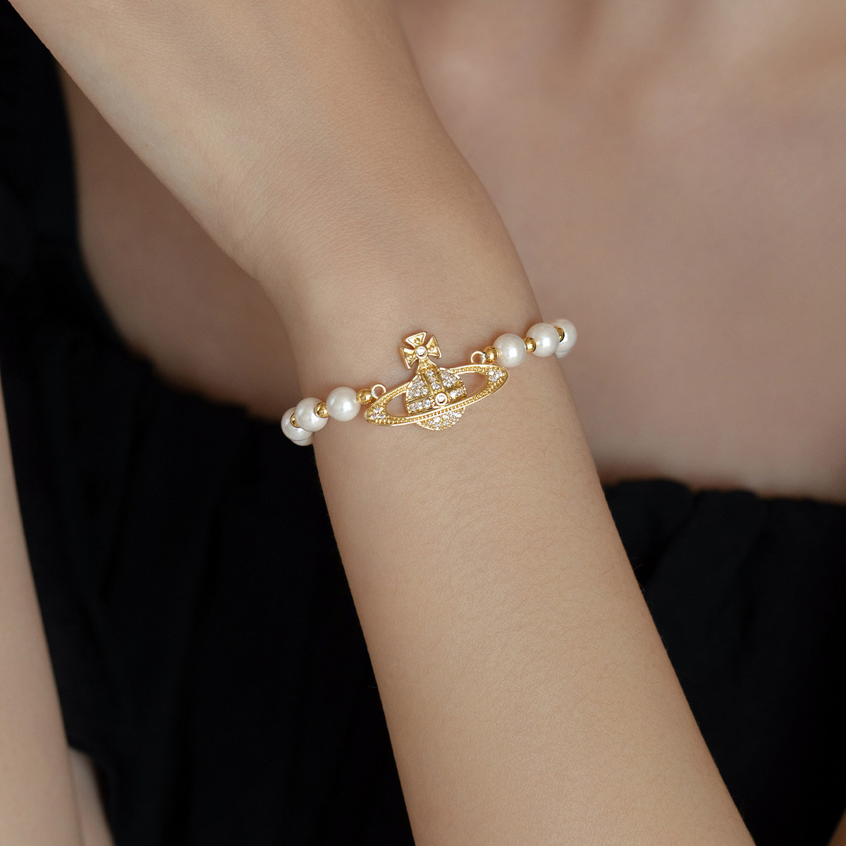 女西太后土星珍珠手链