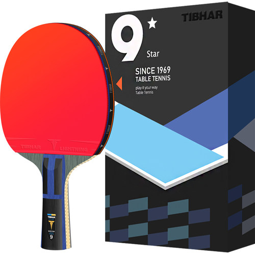 1857挺拔TIBHAR乒乓球拍新款单拍专业比赛训练高弹力横直拍成品拍