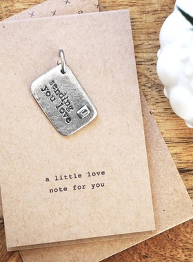 吊坠英国手作 KUTUU 爱心金属锡吊坠小众项链手链礼盒情侣情人节