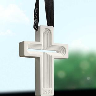 十字架车内挂件高级男士汽车内饰后视镜车载香薰挂饰男生2024新款