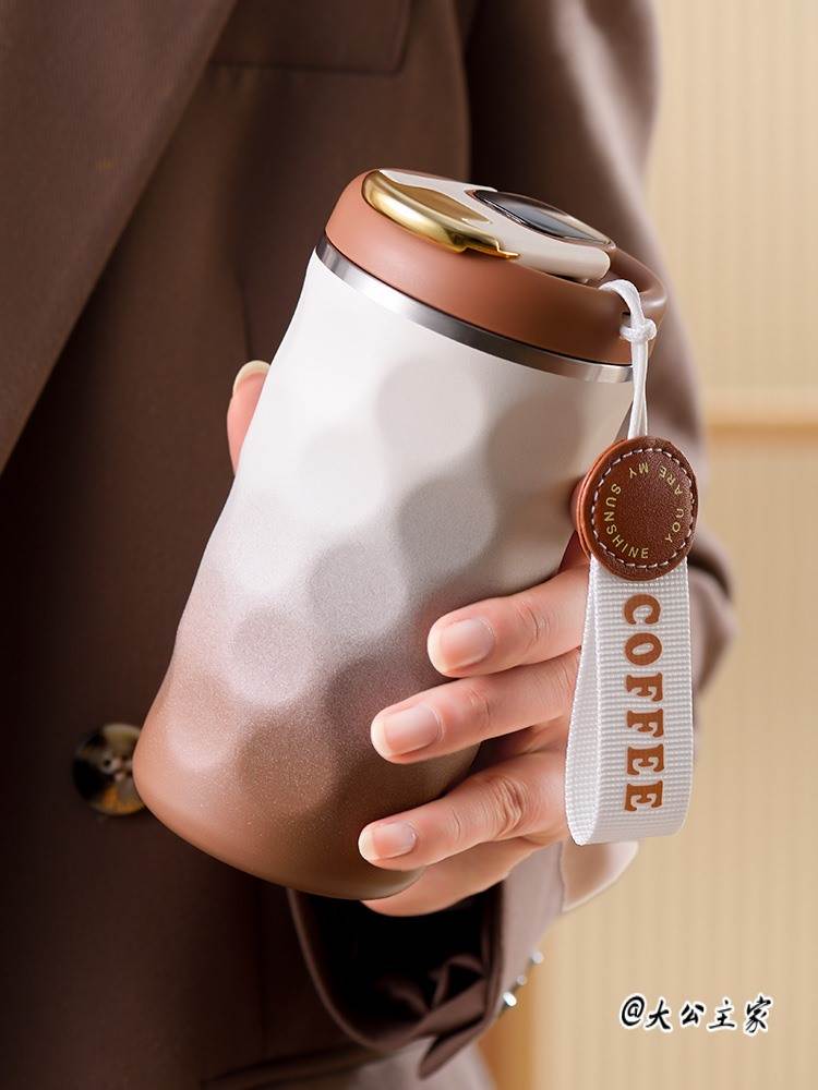 日本保温杯女生杯子大容量咖啡杯便携随行杯316不锈钢保冷水杯男
