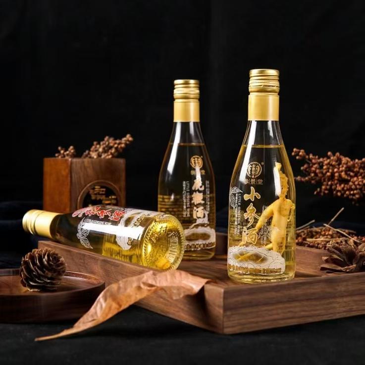 参景堂人参鹿鞭红参养生清香粮食小瓶酒42度178毫升礼品 正品包邮